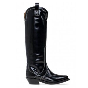 GANNI Polished Western Tall Boot